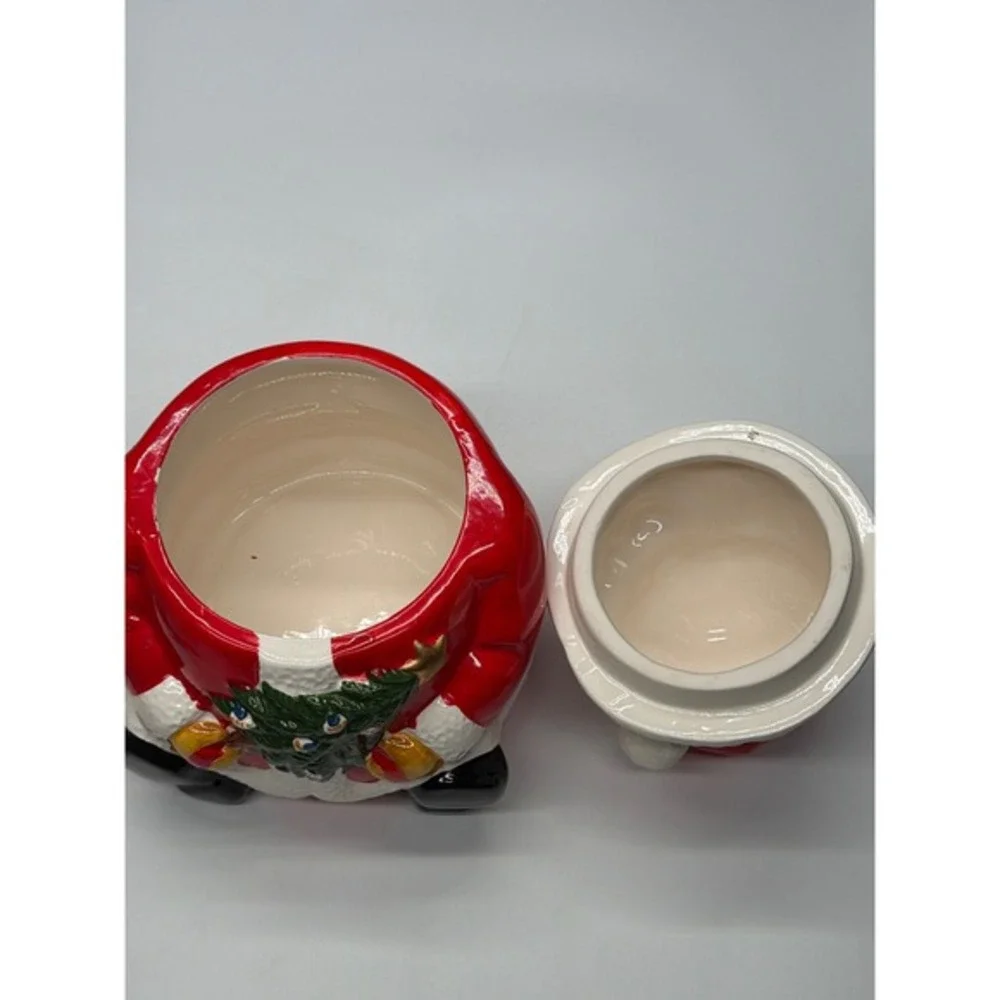 Gibson Housewares Santa Claus Ceramic Cookie Jar 10 Inch Decorative Holiday Xmas